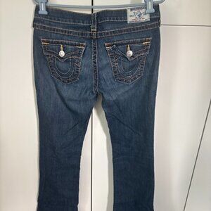 True Religion Boot Cut Dark Denim Jeans Size 28